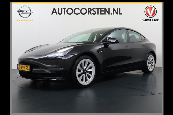 Tesla Model 3 Long Range AWD 75kWh 463pk Facelift Warmtepomp Lmv 19" AutoPilot Leder Panoramadak Adaptive-Cruise Camera's Elektr.-Stuur+Stoele Navi LED DAB Voorverwarmen interieur Keyless One-Pedal-Drive 4WD SOH 87% Origineel Nederlandse Auto Fabrieksgarantie op Accu en Motor tot 21-12-2028/192.00km