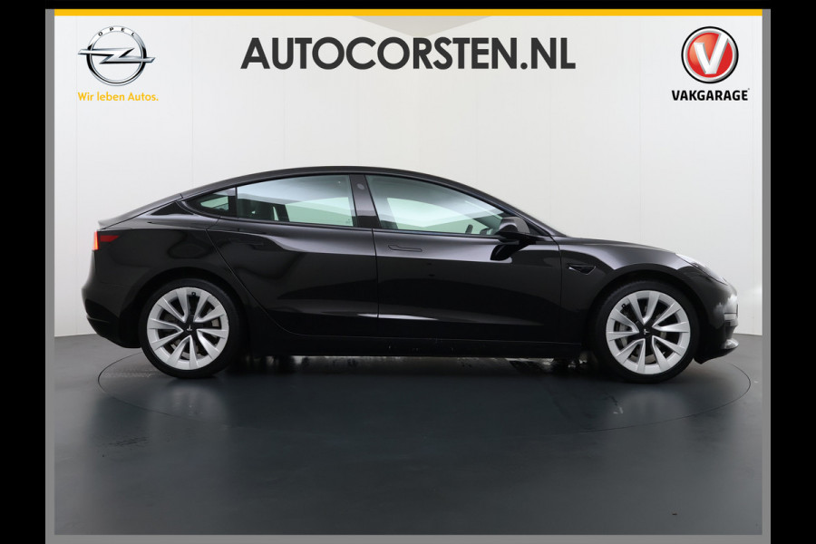 Tesla Model 3 Long Range AWD 75kWh 463pk Facelift Warmtepomp Lmv 19" AutoPilot Leder Panoramadak Adaptive-Cruise Camera's Elektr.-Stuur+Stoele Navi LED DAB Voorverwarmen interieur Keyless One-Pedal-Drive 4WD SOH 87% Origineel Nederlandse Auto Fabrieksgarantie op Accu en Motor tot 21-12-2028/192.00km