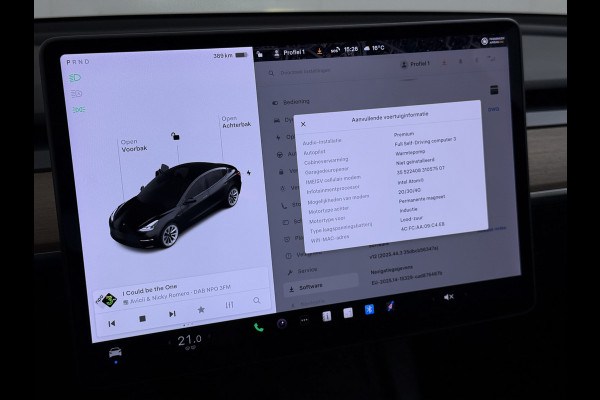 Tesla Model 3 Long Range AWD 75kWh 463pk Facelift Warmtepomp Lmv 19" AutoPilot Leder Panoramadak Adaptive-Cruise Camera's Elektr.-Stuur+Stoele Navi LED DAB Voorverwarmen interieur Keyless One-Pedal-Drive 4WD SOH 87% Origineel Nederlandse Auto Fabrieksgarantie op Accu en Motor tot 21-12-2028/192.00km