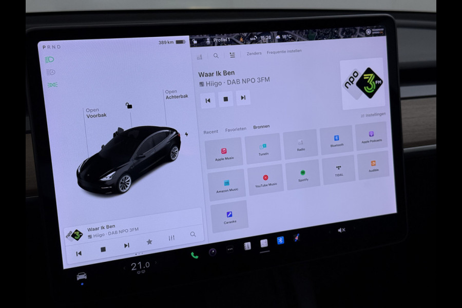 Tesla Model 3 Long Range AWD 75kWh 463pk Facelift Warmtepomp Lmv 19" AutoPilot Leder Panoramadak Adaptive-Cruise Camera's Elektr.-Stuur+Stoele Navi LED DAB Voorverwarmen interieur Keyless One-Pedal-Drive 4WD SOH 87% Origineel Nederlandse Auto Fabrieksgarantie op Accu en Motor tot 21-12-2028/192.00km
