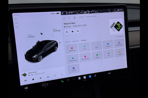 Tesla Model 3 Long Range AWD 75kWh 463pk Facelift Warmtepomp Lmv 19" AutoPilot Leder Panoramadak Adaptive-Cruise Camera's Elektr.-Stuur+Stoele Navi LED DAB Voorverwarmen interieur Keyless One-Pedal-Drive 4WD SOH 87% Origineel Nederlandse Auto Fabrieksgarantie op Accu en Motor tot 21-12-2028/192.00km