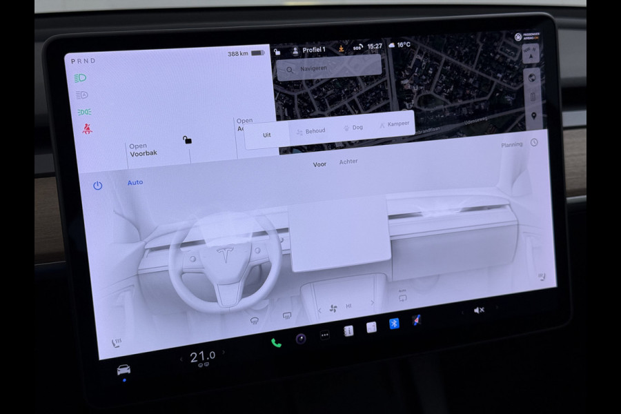 Tesla Model 3 Long Range AWD 75kWh 463pk Facelift Warmtepomp Lmv 19" AutoPilot Leder Panoramadak Adaptive-Cruise Camera's Elektr.-Stuur+Stoele Navi LED DAB Voorverwarmen interieur Keyless One-Pedal-Drive 4WD SOH 87% Origineel Nederlandse Auto Fabrieksgarantie op Accu en Motor tot 21-12-2028/192.00km