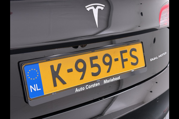 Tesla Model 3 Long Range AWD 75kWh 463pk Facelift Warmtepomp Lmv 19" AutoPilot Leder Panoramadak Adaptive-Cruise Camera's Elektr.-Stuur+Stoele Navi LED DAB Voorverwarmen interieur Keyless One-Pedal-Drive 4WD SOH 87% Origineel Nederlandse Auto Fabrieksgarantie op Accu en Motor tot 21-12-2028/192.00km
