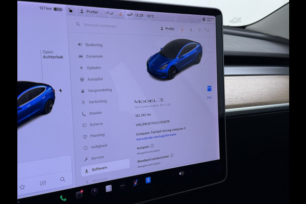 Tesla Model 3 RWD SR plus 325PK SOH 93% LFP Accu AutoPilot Leder Panoramadak Adaptive-Cruise Camera's Elektr.-Stuur+Stoelen+Spiegels+Geheugen+ Navi LED DAB Voorverwarmen Keyless One-Pedal-Drive Lmv 18" 1e Eigenaar Origineel Nederlandse Auto
