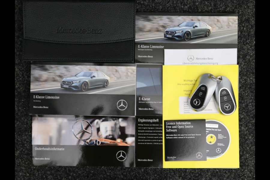 Mercedes-Benz E-Klasse 300 e Sport Edition AMG Line | Panorama Schuif-Kanteldak | Distronic | Lederen bekleding | Alarm | Parkeerpakket met 360°-camera | 20 Inch AMG Velgen. Inclusief 24 maanden MB Certified garantie voor Europa.