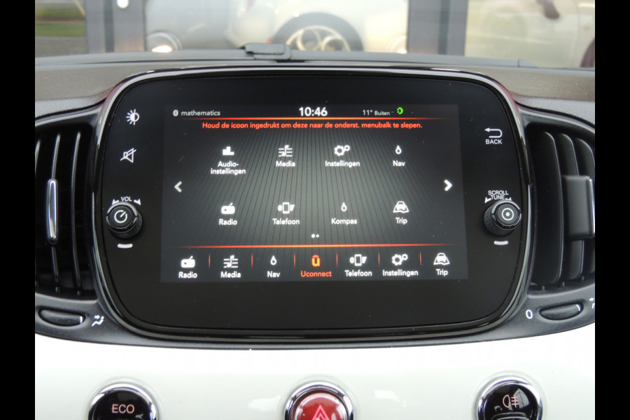 Fiat 500 TwinAir 81PK Lounge | Apple/Android Carplay | Cruise | Climate control | Navigatie |