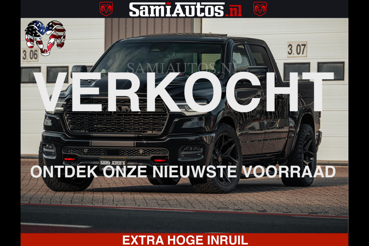 Dodge Ram 1500 Limited Night H.O 540HP 706Nm | Massage + Full Option | De Meest Luxe en Volle Pick-Up in zijn Klasse | Comfortabele Dubbele Cabine met Royale 5 Zitplaatsen | BPM vrij | Nu Leverbaar uit Voorraad | Voorraad Nr 2349 -  5159