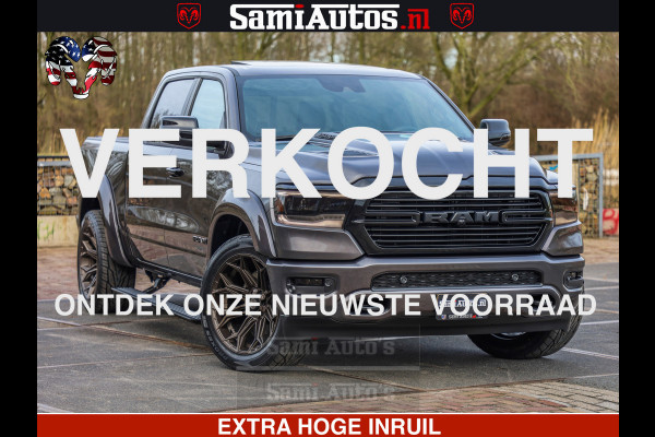 Dodge Ram 1500 Laramie Sport 5.7 V8 HEMI 402PK 4x4 | Panorama dak | 12' Scherm |Granite Crystal Metallic | Crew Cab | 5 Persoons | Dubbele Cabine | DC | VOORRAAD NR 2527 - 1273 |