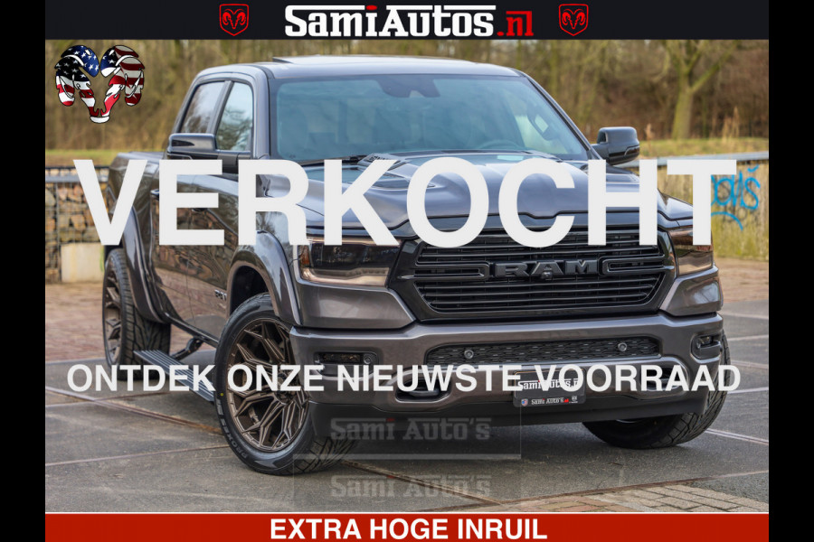Dodge Ram 1500 Laramie Sport 5.7 V8 HEMI 402PK 4x4 | Panorama dak | 12' Scherm |Granite Crystal Metallic | Crew Cab | 5 Persoons | Dubbele Cabine | DC | VOORRAAD NR 2527 - 1273 |