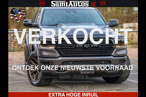 Dodge Ram 1500 Laramie Sport 5.7 V8 HEMI 402PK 4x4 | Panorama dak | 12' Scherm |Granite Crystal Metallic | Crew Cab | 5 Persoons | Dubbele Cabine | DC | VOORRAAD NR 2527 - 1273 |