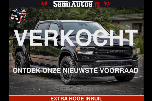 Dodge Ram 1500 LARAMIE SPORT | HEMI 5.7 V8 4x4 | LPG | Grootscherm 12" | LARAMIE PERFORMANCE | ZWART | CREWCAB 5'7 | GRIJSKENTEKEN | DUBBELE CABINE | 5 Persoons | VOORRAAD NR 2573 - 6545
