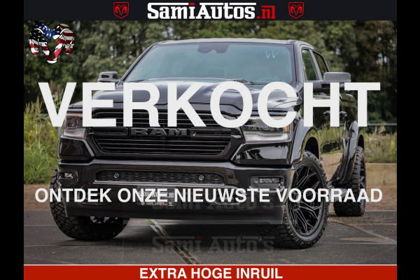 Dodge Ram 1500 LARAMIE SPORT | HEMI 5.7 V8 4x4 | LPG | Grootscherm 12" | LARAMIE PERFORMANCE | ZWART | CREWCAB 5'7 | GRIJSKENTEKEN | DUBBELE CABINE | 5 Persoons | VOORRAAD NR 2573 - 6545
