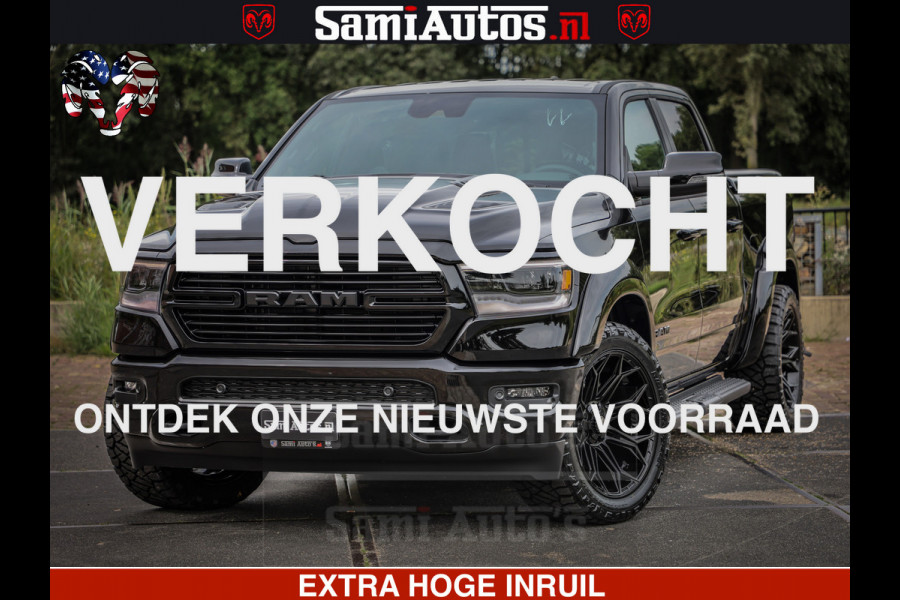 Dodge Ram 1500 LARAMIE SPORT | HEMI 5.7 V8 4x4 | LPG | Grootscherm 12" | LARAMIE PERFORMANCE | ZWART | CREWCAB 5'7 | GRIJSKENTEKEN | DUBBELE CABINE | 5 Persoons | VOORRAAD NR 2573 - 6545