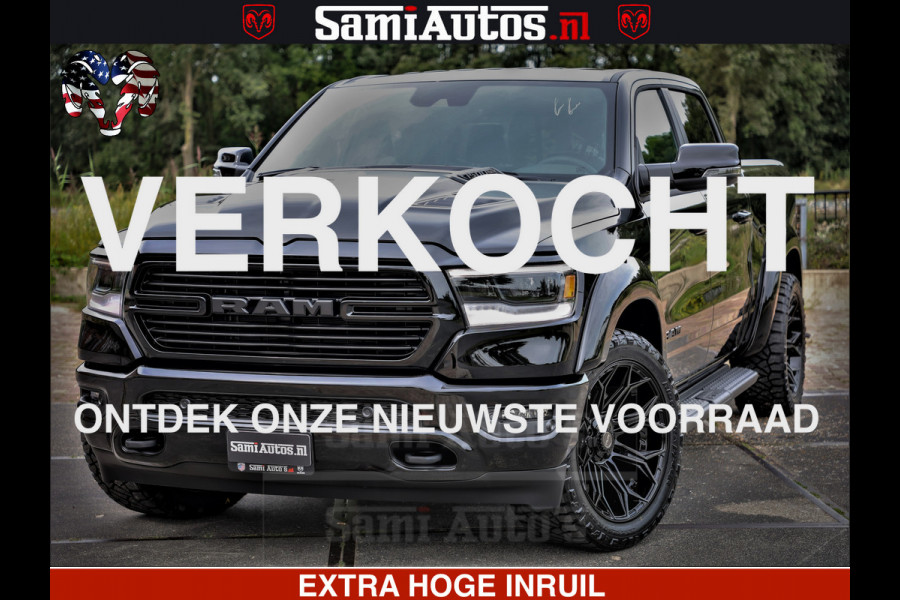 Dodge Ram 1500 LARAMIE SPORT | HEMI 5.7 V8 4x4 | LPG | Grootscherm 12" | LARAMIE PERFORMANCE | ZWART | CREWCAB 5'7 | GRIJSKENTEKEN | DUBBELE CABINE | 5 Persoons | VOORRAAD NR 2573 - 6545
