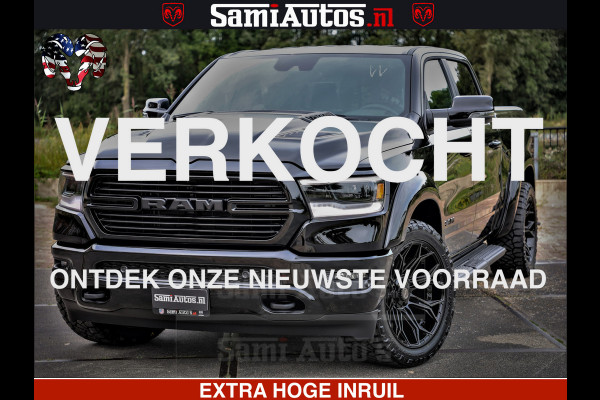 Dodge Ram 1500 LARAMIE SPORT | HEMI 5.7 V8 4x4 | LPG | Grootscherm 12" | LARAMIE PERFORMANCE | ZWART | CREWCAB 5'7 | GRIJSKENTEKEN | DUBBELE CABINE | 5 Persoons | VOORRAAD NR 2573 - 6545