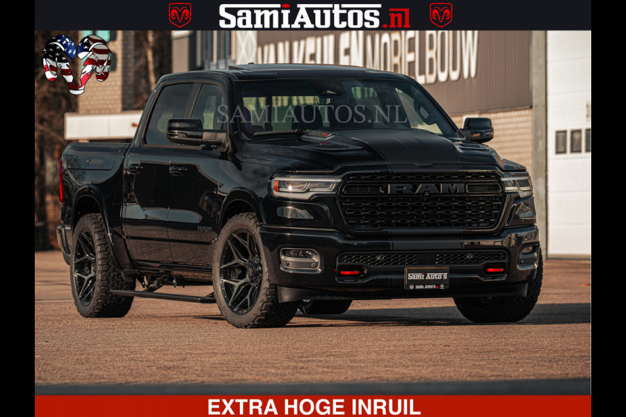 Dodge Ram Limited H.O 540PK 706Nm | Massage + Full Option | De Meest Luxe en Volle Pick-Up in zijn Klasse | Comfortabele Dubbele Cabine met Royale 5 Zitplaatsen | BPM vrij | Nu Leverbaar uit Voorraad | Voorraad Nr 2326 - 5169