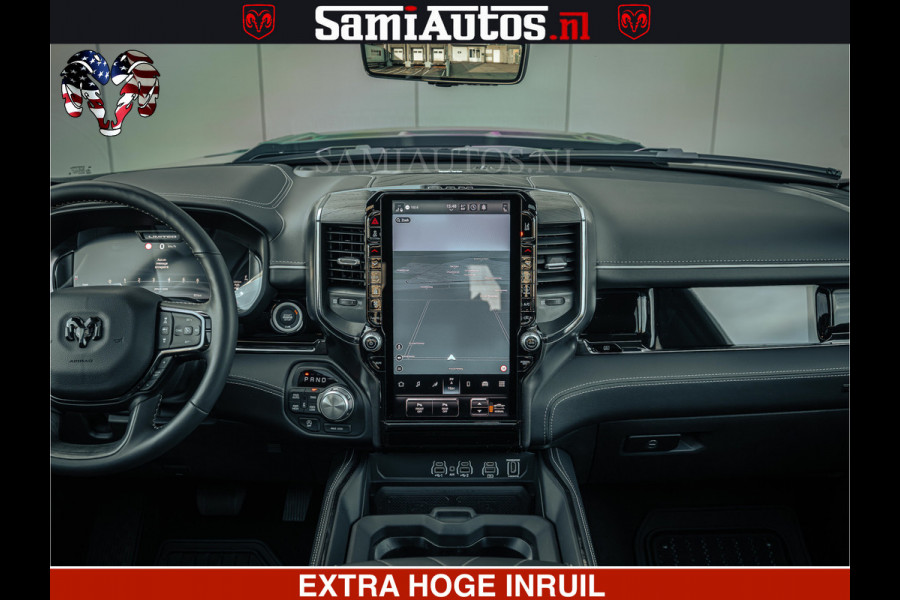Dodge Ram Limited H.O 540PK 706Nm | Massage + Full Option | De Meest Luxe en Volle Pick-Up in zijn Klasse | Comfortabele Dubbele Cabine met Royale 5 Zitplaatsen | BPM vrij | Nu Leverbaar uit Voorraad | Voorraad Nr 2326 - 5169