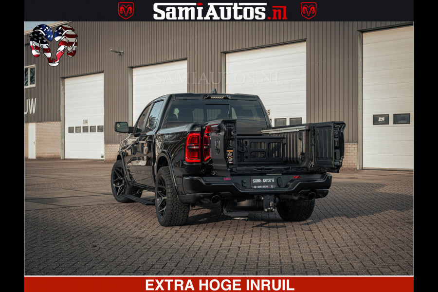 Dodge Ram Limited H.O 540PK 706Nm | Massage + Full Option | De Meest Luxe en Volle Pick-Up in zijn Klasse | Comfortabele Dubbele Cabine met Royale 5 Zitplaatsen | BPM vrij | Nu Leverbaar uit Voorraad | Voorraad Nr 2326 - 5169