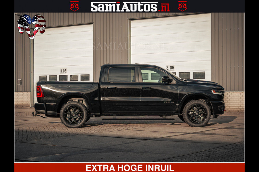 Dodge Ram Limited H.O 540PK 706Nm | Massage + Full Option | De Meest Luxe en Volle Pick-Up in zijn Klasse | Comfortabele Dubbele Cabine met Royale 5 Zitplaatsen | BPM vrij | Nu Leverbaar uit Voorraad | Voorraad Nr 2326 - 5169