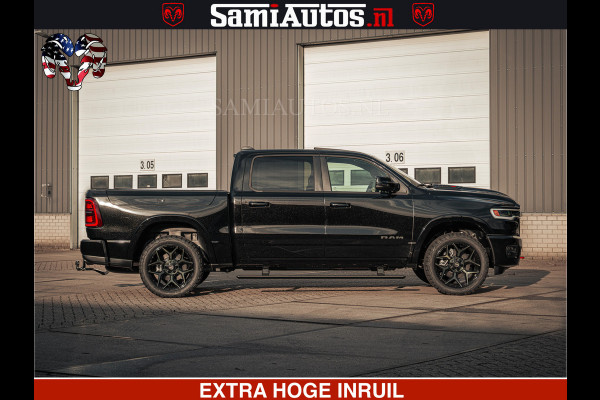Dodge Ram Limited H.O 540PK 706Nm | Massage + Full Option | De Meest Luxe en Volle Pick-Up in zijn Klasse | Comfortabele Dubbele Cabine met Royale 5 Zitplaatsen | BPM vrij | Nu Leverbaar uit Voorraad | Voorraad Nr 2326 - 5169