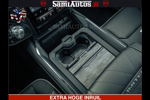 Dodge Ram Limited H.O 540PK 706Nm | Massage + Full Option | De Meest Luxe en Volle Pick-Up in zijn Klasse | Comfortabele Dubbele Cabine met Royale 5 Zitplaatsen | BPM vrij | Nu Leverbaar uit Voorraad | Voorraad Nr 2326 - 5169