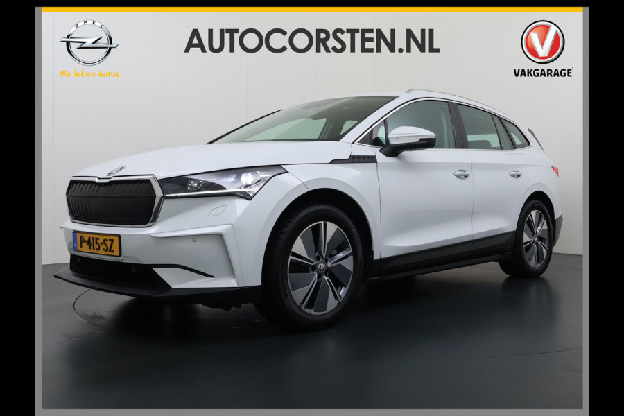 Škoda ENYAQ iV 80 Leder Elek.Stoel+Memory Adap.Cruise Head-Up Display Assistentie Pakket Camera Navi Ecc Stuurverwarming Pdc SOH 88% Matrix-Led Lmv Apple Carplay Android Auto Keyless Rijstrooksensor Dodehoek detectie File Zeer compleet!