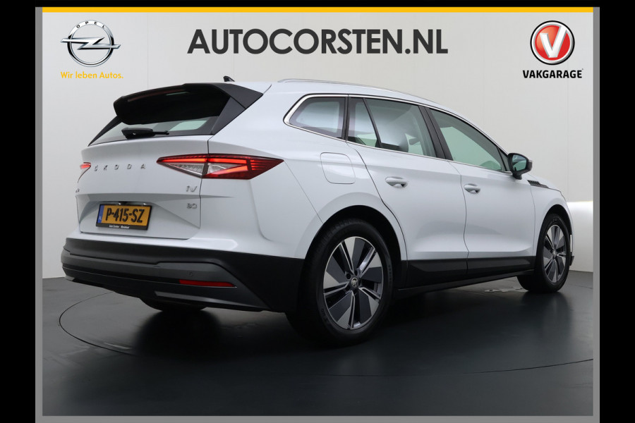 Škoda ENYAQ iV 80 Leder Elek.Stoel+Memory Adap.Cruise Head-Up Display Assistentie Pakket Camera Navi Ecc Stuurverwarming Pdc SOH 88% Matrix-Led Lmv Apple Carplay Android Auto Keyless Rijstrooksensor Dodehoek detectie File Zeer compleet!