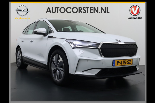 Škoda ENYAQ iV 80 Leder Elek.Stoel+Memory Adap.Cruise Head-Up Display Assistentie Pakket Camera Navi Ecc Stuurverwarming Pdc SOH 88% Matrix-Led Lmv Apple Carplay Android Auto Keyless Rijstrooksensor Dodehoek detectie File Zeer compleet!