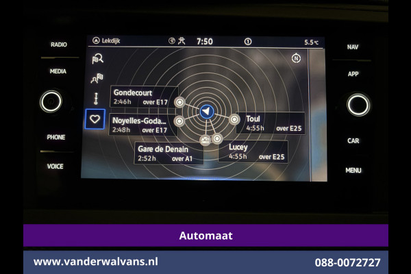 Volkswagen Transporter 2.0 TDI 150pk Automaat L1H1 Euro6 Airco | Navigatie | Camera | Cruisecontrol | Android Auto Parkeersensoren, Bijrijdersbank