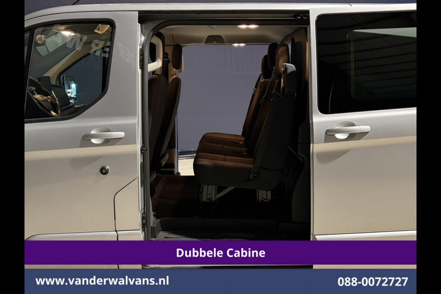 Ford Transit Custom 2.0 TDCI 130pk Automaat L2H1 Dubbele Cabine Euro6 Airco | 2x Zijdeur | 5-Zits | Navigatie | Camera LED, Cruisecontrol, Stoelverwarming, Verwarmde voorruit, Trekhaak, Parkeersensoren