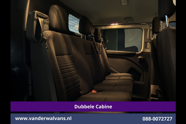 Ford Transit Custom 2.0 TDCI 130pk Automaat L2H1 Dubbele Cabine Euro6 Airco | 2x Zijdeur | 5-Zits | Navigatie | Camera LED, Cruisecontrol, Stoelverwarming, Verwarmde voorruit, Trekhaak, Parkeersensoren
