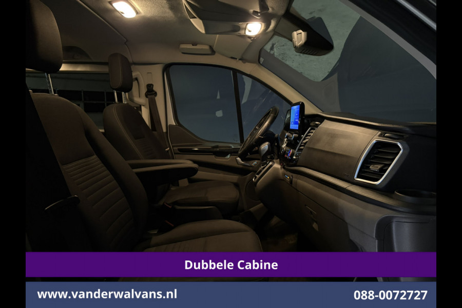 Ford Transit Custom 2.0 TDCI 130pk Automaat L2H1 Dubbele Cabine Euro6 Airco | 2x Zijdeur | 5-Zits | Navigatie | Camera LED, Cruisecontrol, Stoelverwarming, Verwarmde voorruit, Trekhaak, Parkeersensoren