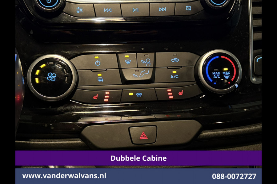 Ford Transit Custom 2.0 TDCI 130pk Automaat L2H1 Dubbele Cabine Euro6 Airco | 2x Zijdeur | 5-Zits | Navigatie | Camera LED, Cruisecontrol, Stoelverwarming, Verwarmde voorruit, Trekhaak, Parkeersensoren
