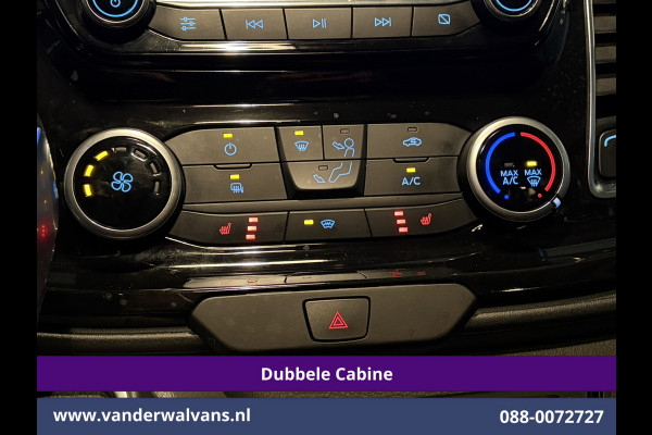 Ford Transit Custom 2.0 TDCI 130pk Automaat L2H1 Dubbele Cabine Euro6 Airco | 2x Zijdeur | 5-Zits | Navigatie | Camera LED, Cruisecontrol, Stoelverwarming, Verwarmde voorruit, Trekhaak, Parkeersensoren