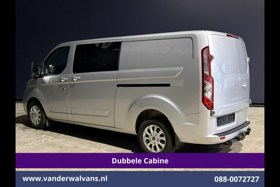 Ford Transit Custom 2.0 TDCI 130pk Automaat L2H1 Dubbele Cabine Euro6 Airco | 2x Zijdeur | 5-Zits | Navigatie | Camera LED, Cruisecontrol, Stoelverwarming, Verwarmde voorruit, Trekhaak, Parkeersensoren