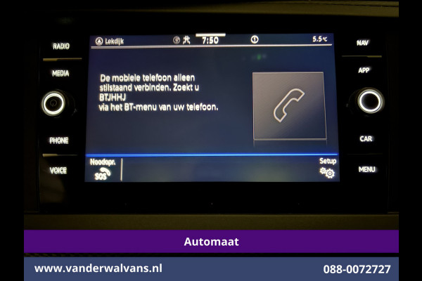 Volkswagen Transporter 2.0 TDI 150pk Automaat L1H1 Euro6 Airco | Navigatie | Camera | Cruisecontrol | Android Auto Parkeersensoren, Bijrijdersbank
