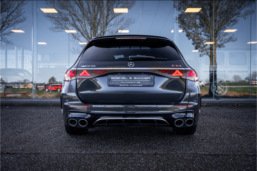 Mercedes-Benz E-Klasse Estate AMG 53 4MATIC+ Hyperscreen ** Massage ** Burmester ** Panodak ** Trekhaak ** Verwarmd stuurwiel ** Standkachel ** Verlichte grille ** Dashcam