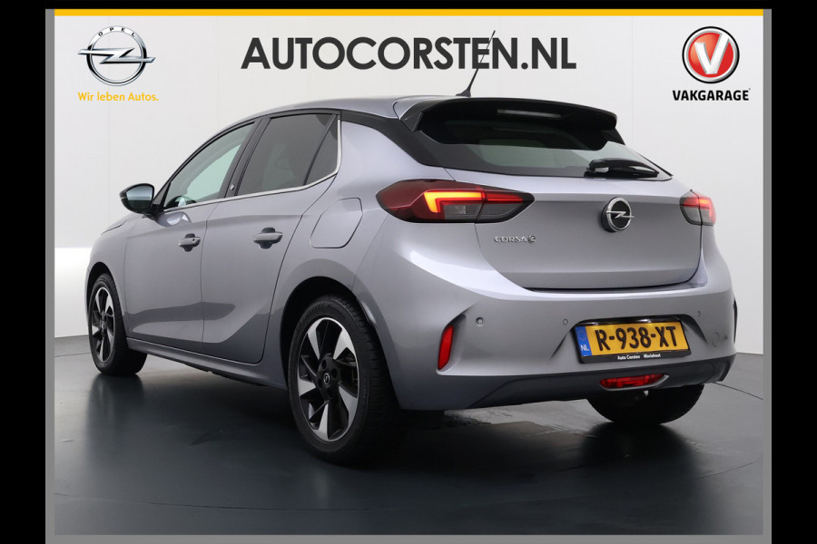Opel CORSA-E Elegance 50kWh SOH 91% Panoramadak Adap.Cruise Warmtepomp 360°Camera Navi Ecc Apple Carplay Android Auto Pdc Lane Assist Lmv Privacy Glas Regen-Lichtsensor Led Keyless Zeer complete en keurig onderhouden Electrische Opel Corsa