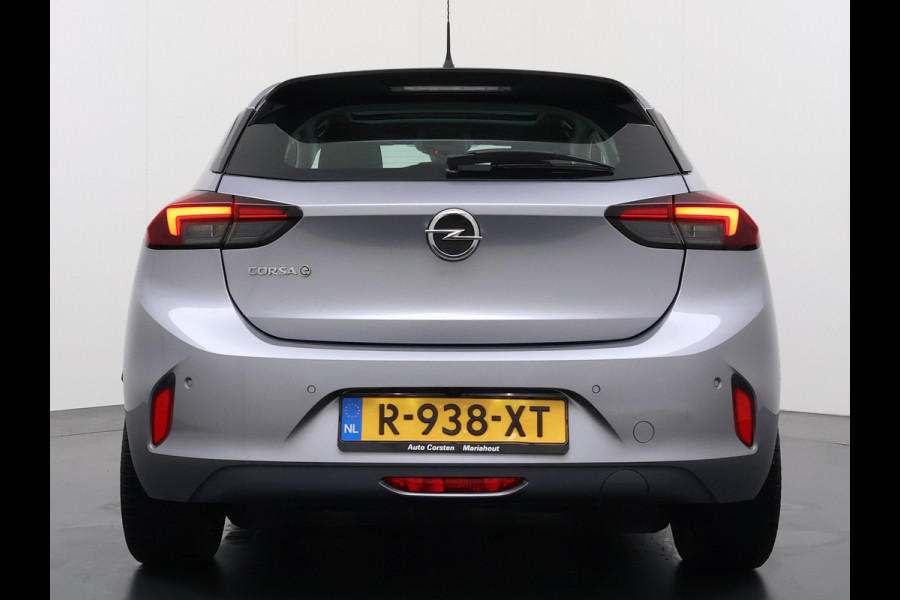Opel CORSA-E Elegance 50kWh SOH 91% Panoramadak Adap.Cruise Warmtepomp 360°Camera Navi Ecc Apple Carplay Android Auto Pdc Lane Assist Lmv Privacy Glas Regen-Lichtsensor Led Keyless Zeer complete en keurig onderhouden Electrische Opel Corsa