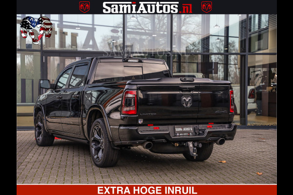 Dodge Ram 1500 LIMITED NIGHT | 5.7 V8 HEMI | HUD | MWK | LUCHTVERING | EERSTE EIGENAAR | BOM VOL ALLE OPTIES | CREW CAB DUBBELE CABINE | 5 PERSOONS | DC | 40000 KM | MEEST VOLLE RAM PICK UP |