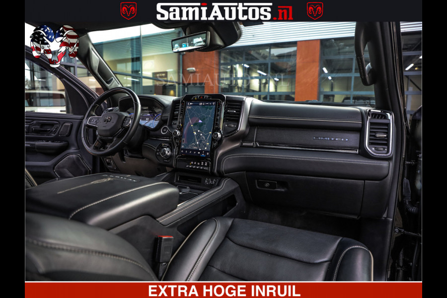 Dodge Ram 1500 LIMITED NIGHT | 5.7 V8 HEMI | HUD | MWK | LUCHTVERING | EERSTE EIGENAAR | BOM VOL ALLE OPTIES | CREW CAB DUBBELE CABINE | 5 PERSOONS | DC | 40000 KM | MEEST VOLLE RAM PICK UP |