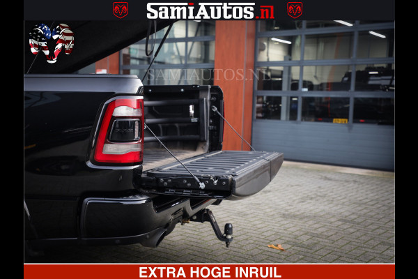 Dodge Ram 1500 LIMITED NIGHT | 5.7 V8 HEMI | HUD | MWK | LUCHTVERING | EERSTE EIGENAAR | BOM VOL ALLE OPTIES | CREW CAB DUBBELE CABINE | 5 PERSOONS | DC | 40000 KM | MEEST VOLLE RAM PICK UP |