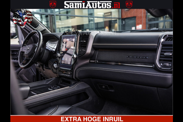 Dodge Ram 1500 LIMITED NIGHT | 5.7 V8 HEMI | HUD | MWK | LUCHTVERING | EERSTE EIGENAAR | BOM VOL ALLE OPTIES | CREW CAB DUBBELE CABINE | 5 PERSOONS | DC | 40000 KM | MEEST VOLLE RAM PICK UP |