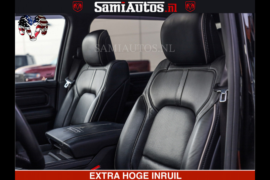 Dodge Ram 1500 LIMITED NIGHT | 5.7 V8 HEMI | HUD | MWK | LUCHTVERING | EERSTE EIGENAAR | BOM VOL ALLE OPTIES | CREW CAB DUBBELE CABINE | 5 PERSOONS | DC | 40000 KM | MEEST VOLLE RAM PICK UP |
