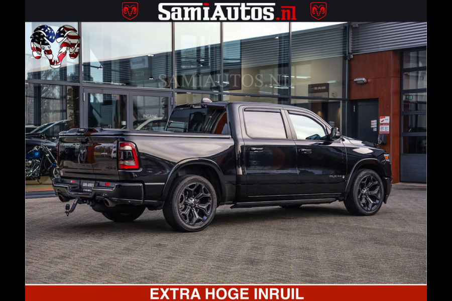 Dodge Ram 1500 LIMITED NIGHT | 5.7 V8 HEMI | HUD | MWK | LUCHTVERING | EERSTE EIGENAAR | BOM VOL ALLE OPTIES | CREW CAB DUBBELE CABINE | 5 PERSOONS | DC | 40000 KM | MEEST VOLLE RAM PICK UP |