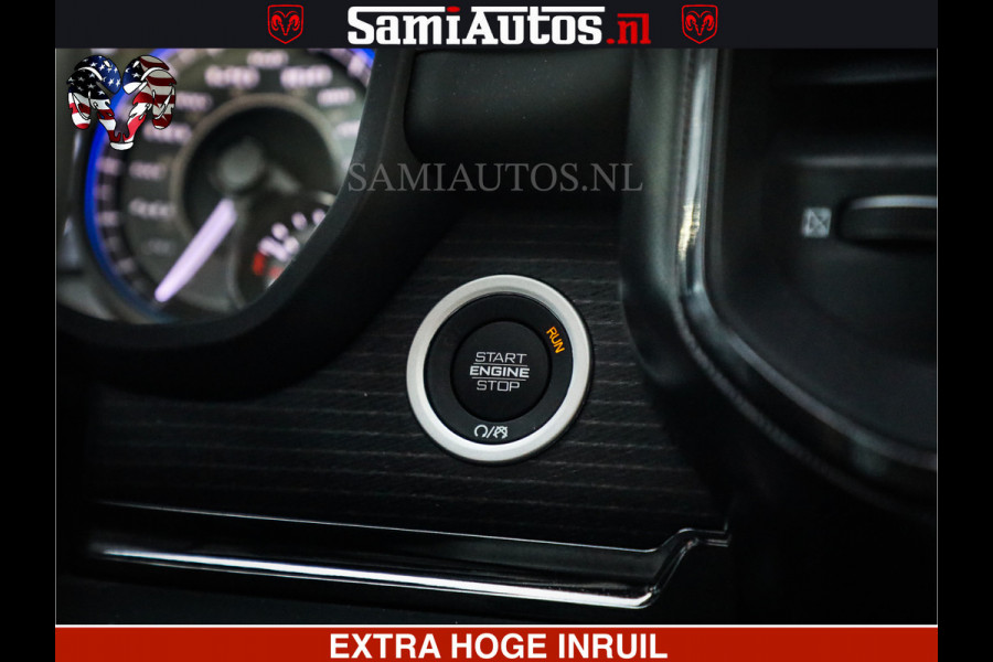 Dodge Ram 1500 LIMITED NIGHT | 5.7 V8 HEMI | HUD | MWK | LUCHTVERING | EERSTE EIGENAAR | BOM VOL ALLE OPTIES | CREW CAB DUBBELE CABINE | 5 PERSOONS | DC | 40000 KM | MEEST VOLLE RAM PICK UP |