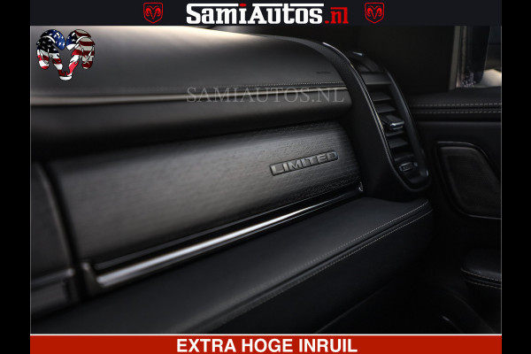 Dodge Ram 1500 LIMITED NIGHT | 5.7 V8 HEMI | HUD | MWK | LUCHTVERING | EERSTE EIGENAAR | BOM VOL ALLE OPTIES | CREW CAB DUBBELE CABINE | 5 PERSOONS | DC | 40000 KM | MEEST VOLLE RAM PICK UP |