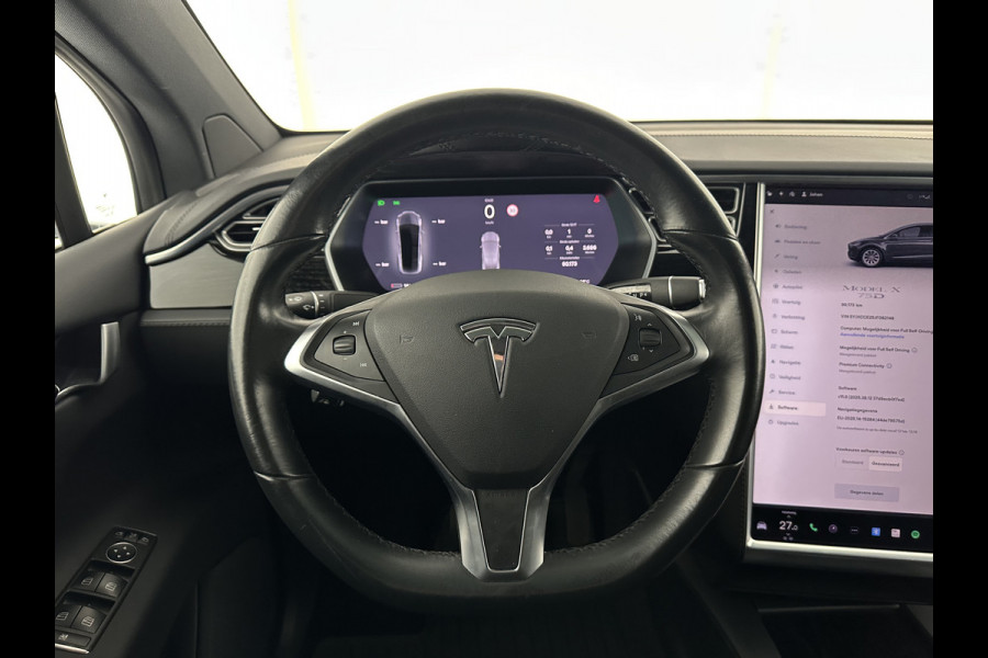 Tesla Model X 75D Base 7-Pers. [ 3-Fase-17kW ] {SOH-88%} Aut. *PANO-WINDOW | AUTOPILOT | LEATHER-FABRIC | TOPVIEW | NAVI-FULLMAP | FULL-LED | AIRSUSPENSION | DIGI-COCKPIT | KEYLESS | CAMERA | DAB+ | HEATED-COMFORTSEATS | 20''ALU*