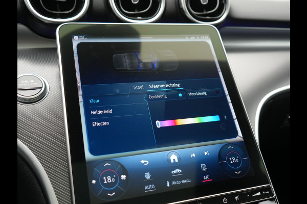 Mercedes-Benz C-Klasse Estate 300 e Avantgarde Plug In Hybrid 313pk Dealer O.H. PHEV | Panodak | 360 Camera | Lederen Sportstoelen & Stuur Verwarmd | Sfeerverlichting | Apple Carplay | Blis | Navigatie | Cruise Control | Virtual | DAB |