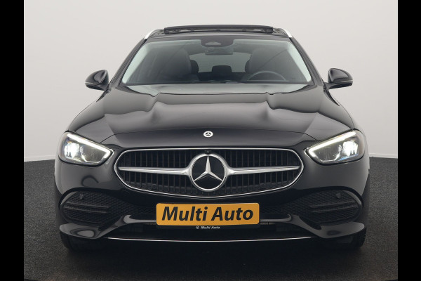 Mercedes-Benz C-Klasse Estate 300 e Avantgarde Plug In Hybrid 313pk Dealer O.H. PHEV | Panodak | 360 Camera | Lederen Sportstoelen & Stuur Verwarmd | Sfeerverlichting | Apple Carplay | Blis | Navigatie | Cruise Control | Virtual | DAB |